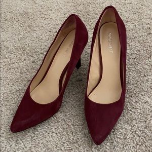 Nine West Suede Burgundy Heels